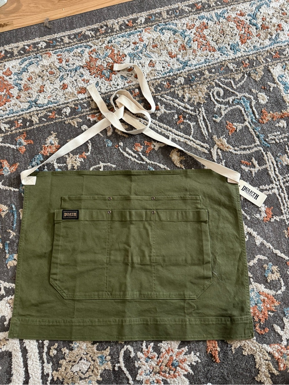 NWT Duluth Green Canvas Cotton Apron Waist One Size